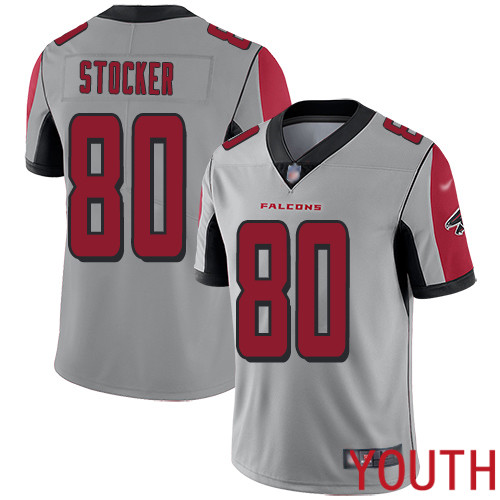 Atlanta Falcons Limited Silver Youth Luke Stocker Jersey NFL Football #80 Inverted Legend->youth nfl jersey->Youth Jersey